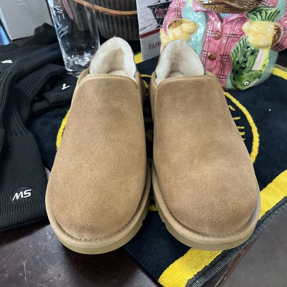 UGG KENTON CHESTNUT SUEDE MOCCASIN SLIP ON SLIPPER US 11 / EU 44 / UK 10